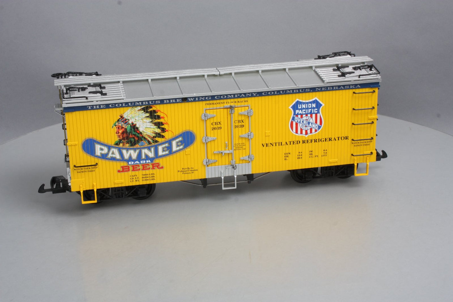 USA Trains 16429 G Scale Pawnee Beer Refrigerator Car
