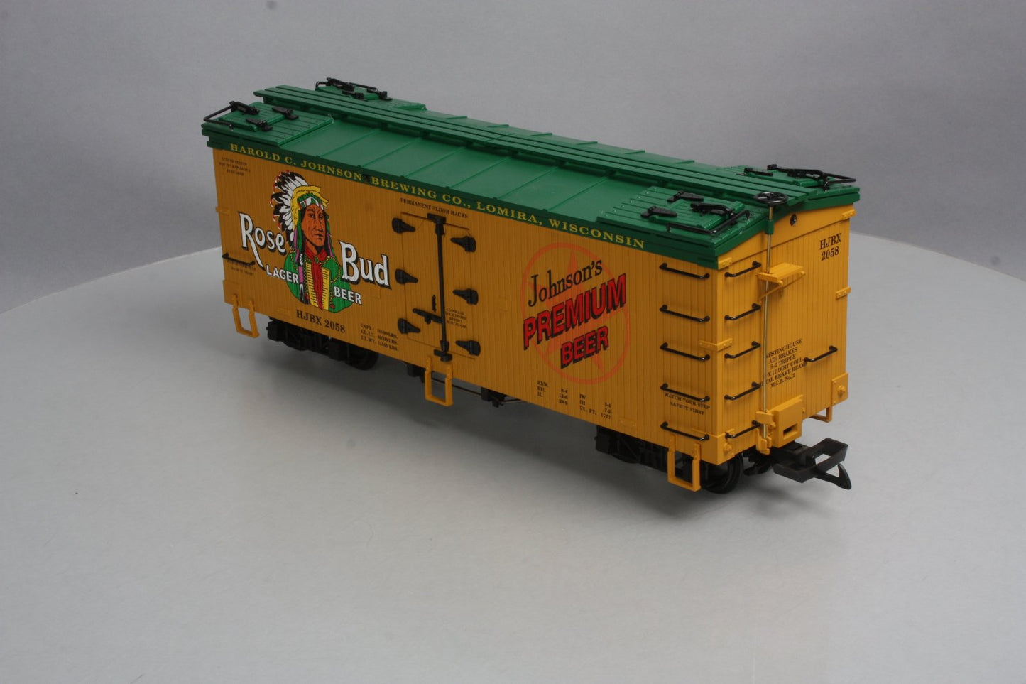 USA Trains 16394 G Scale Rose Bud Lager Beer Refrigerator Car