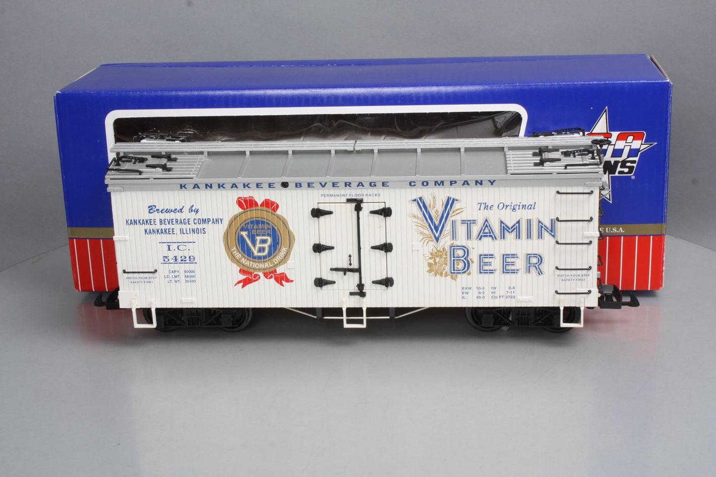 USA Trains 16391 G Scale Vitamin Beer Refrigerator Car
