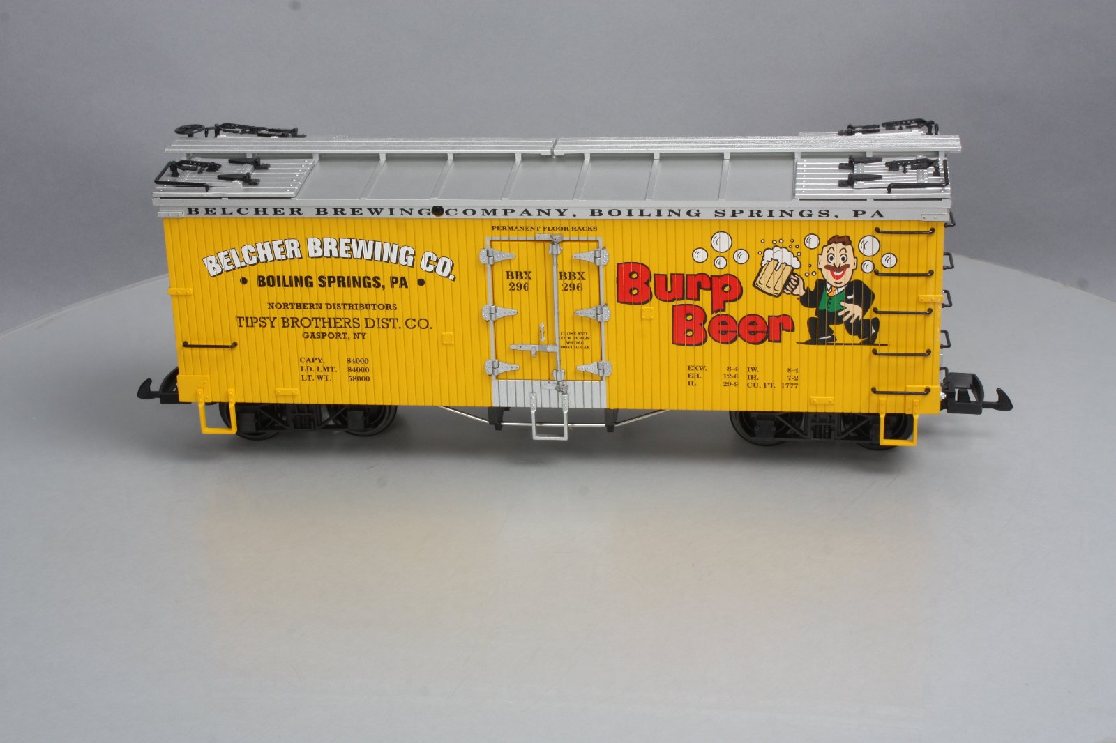 USA Trains R16407 G Scale Belcher Brewing Co. Refrigerator Car