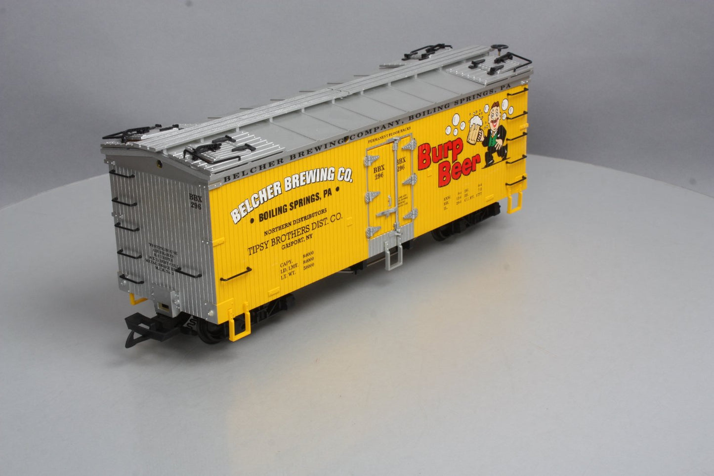 USA Trains R16407 G Scale Belcher Brewing Co. Refrigerator Car