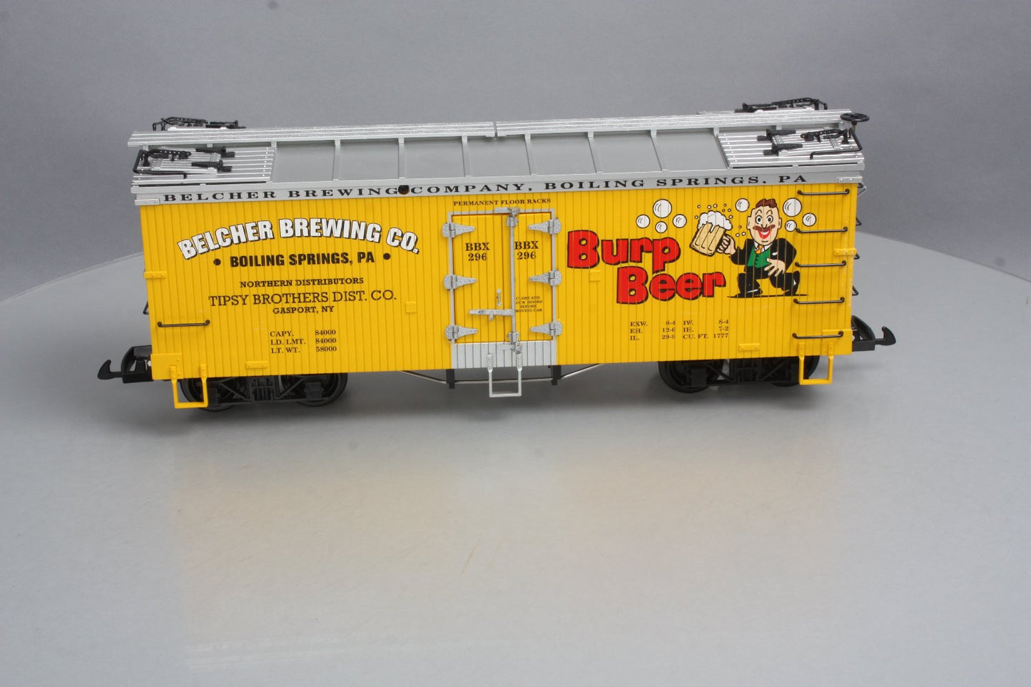 USA Trains R16407 G Scale Belcher Brewing Co. Refrigerator Car