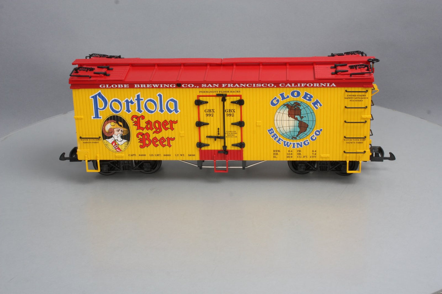USA Trains 16439 G Scale Portola Lager Beer Refrigerator Car