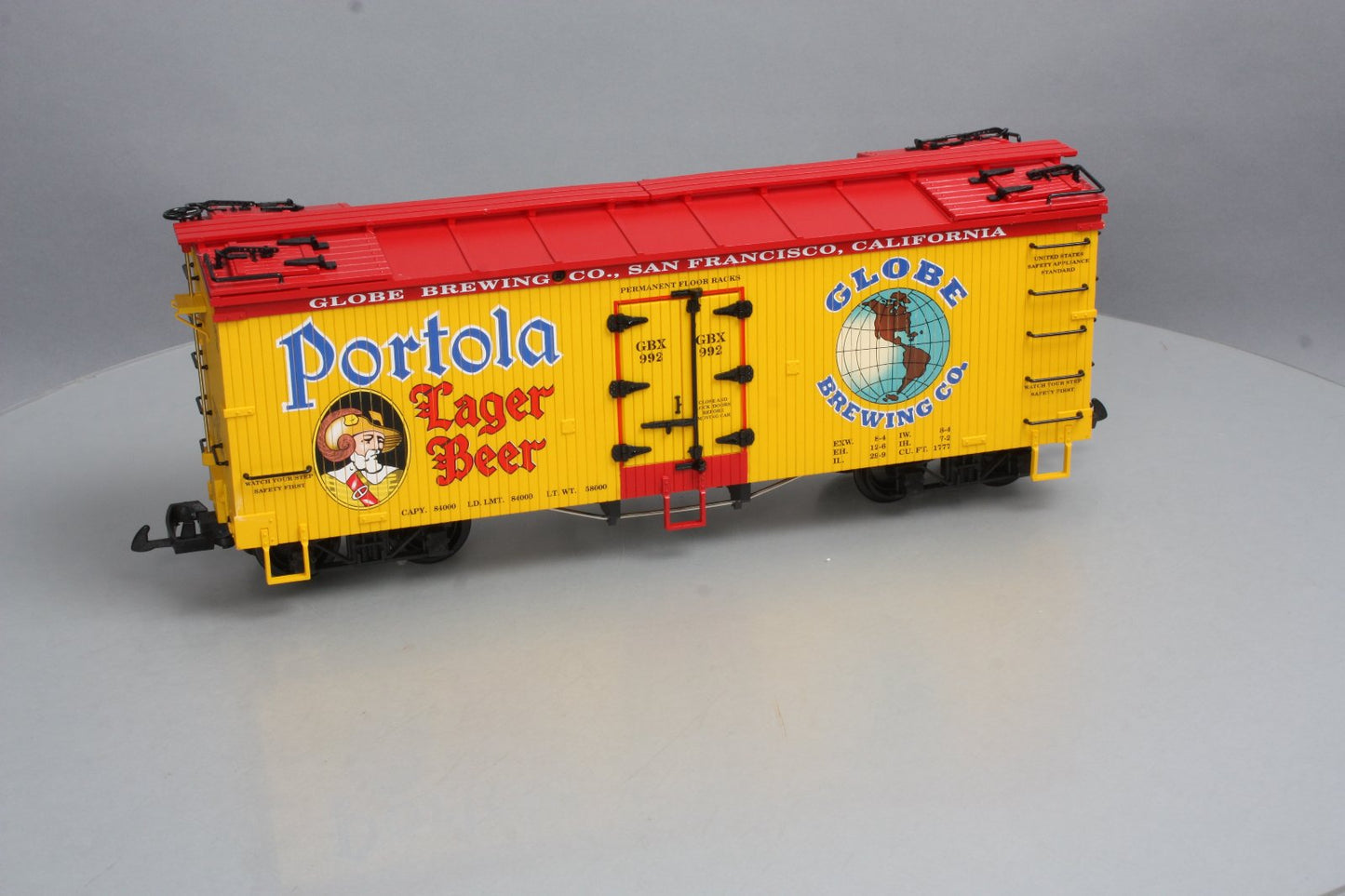 USA Trains 16439 G Scale Portola Lager Beer Refrigerator Car