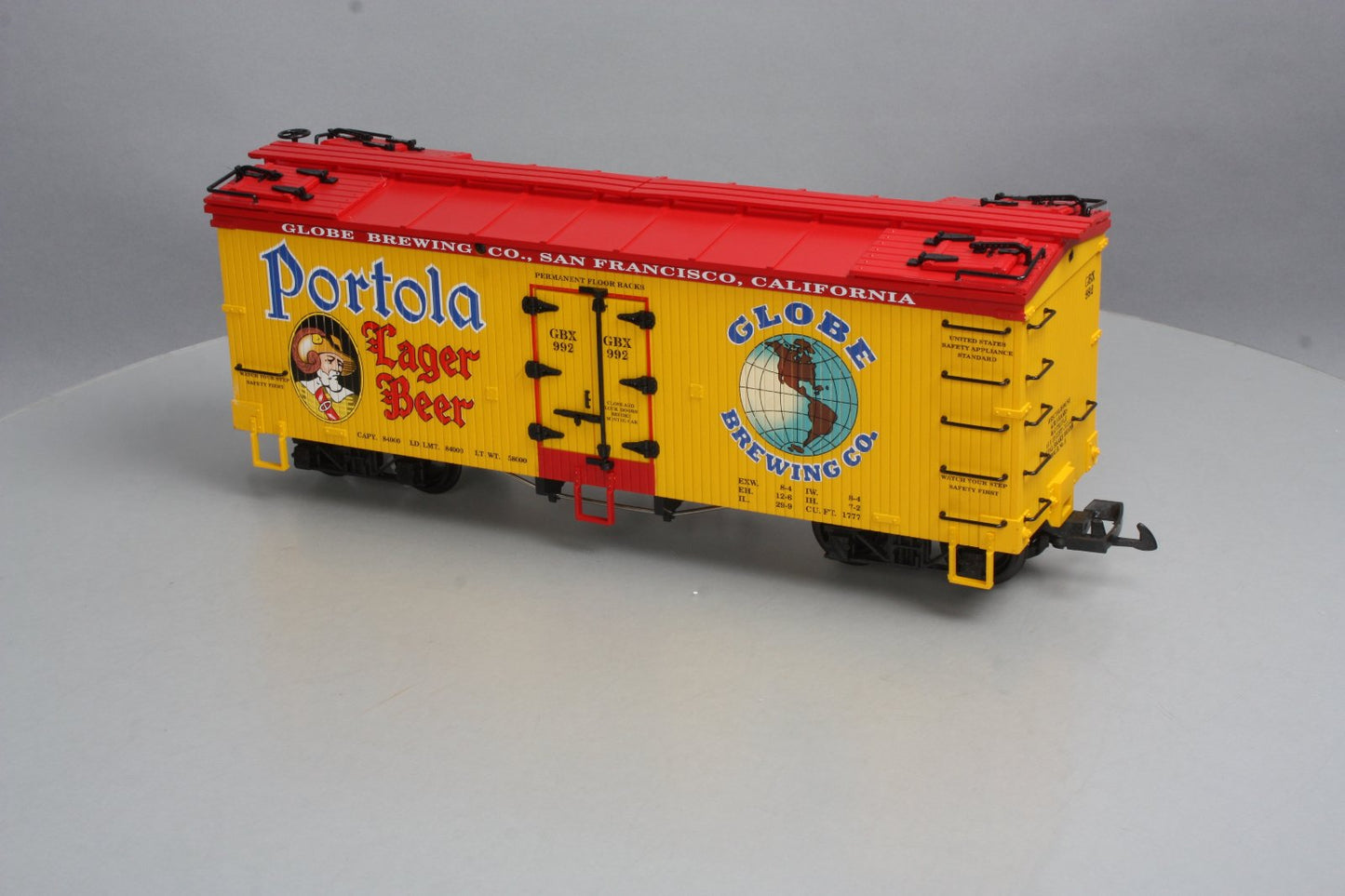 USA Trains 16439 G Scale Portola Lager Beer Refrigerator Car