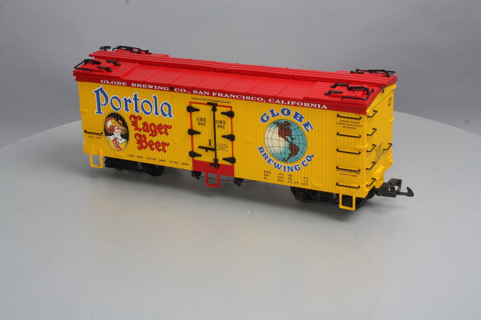 USA Trains 16439 G Scale Portola Lager Beer Refrigerator Car