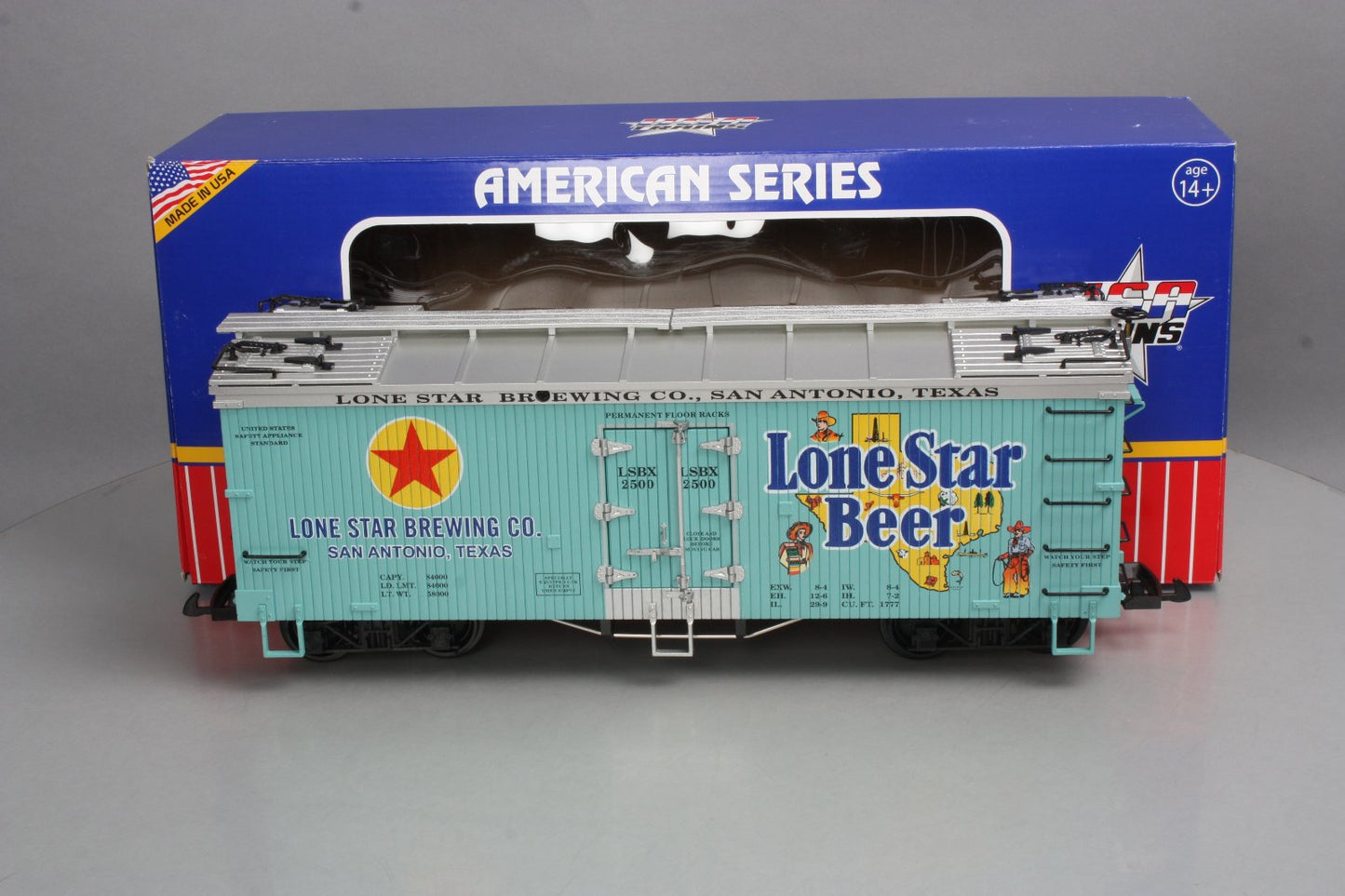 USA Trains R16436 G Scale Lone Star Beer Refrigerator Car