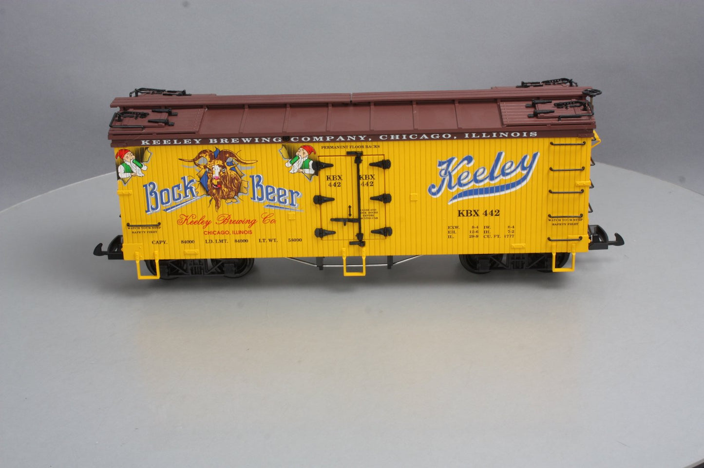 USA Trains 16408 G Scale Keeley Bock Beer Refrigerator Car