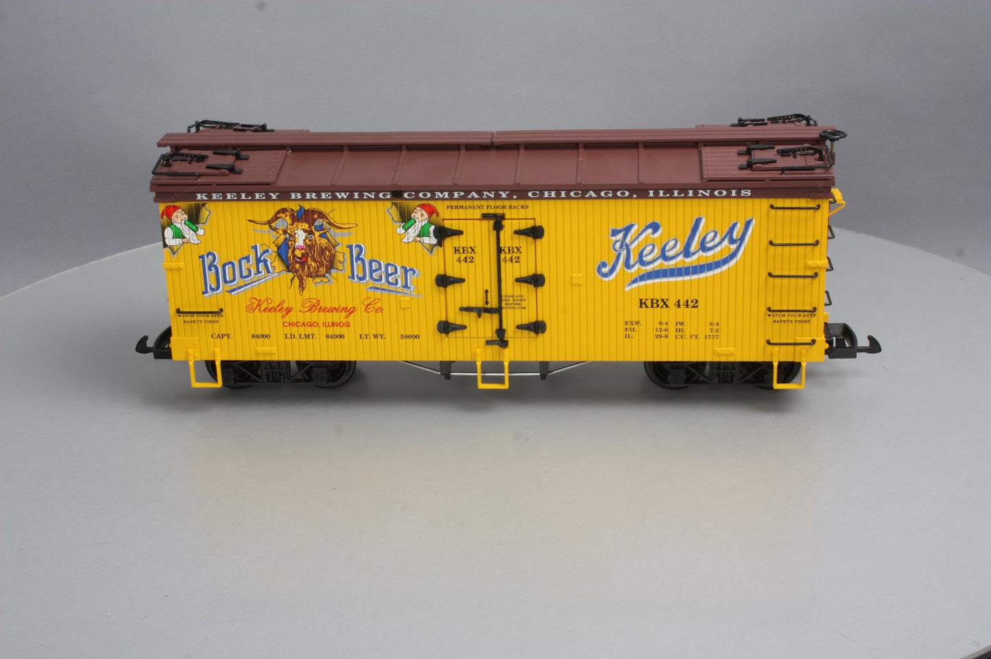 USA Trains 16408 G Scale Keeley Bock Beer Refrigerator Car