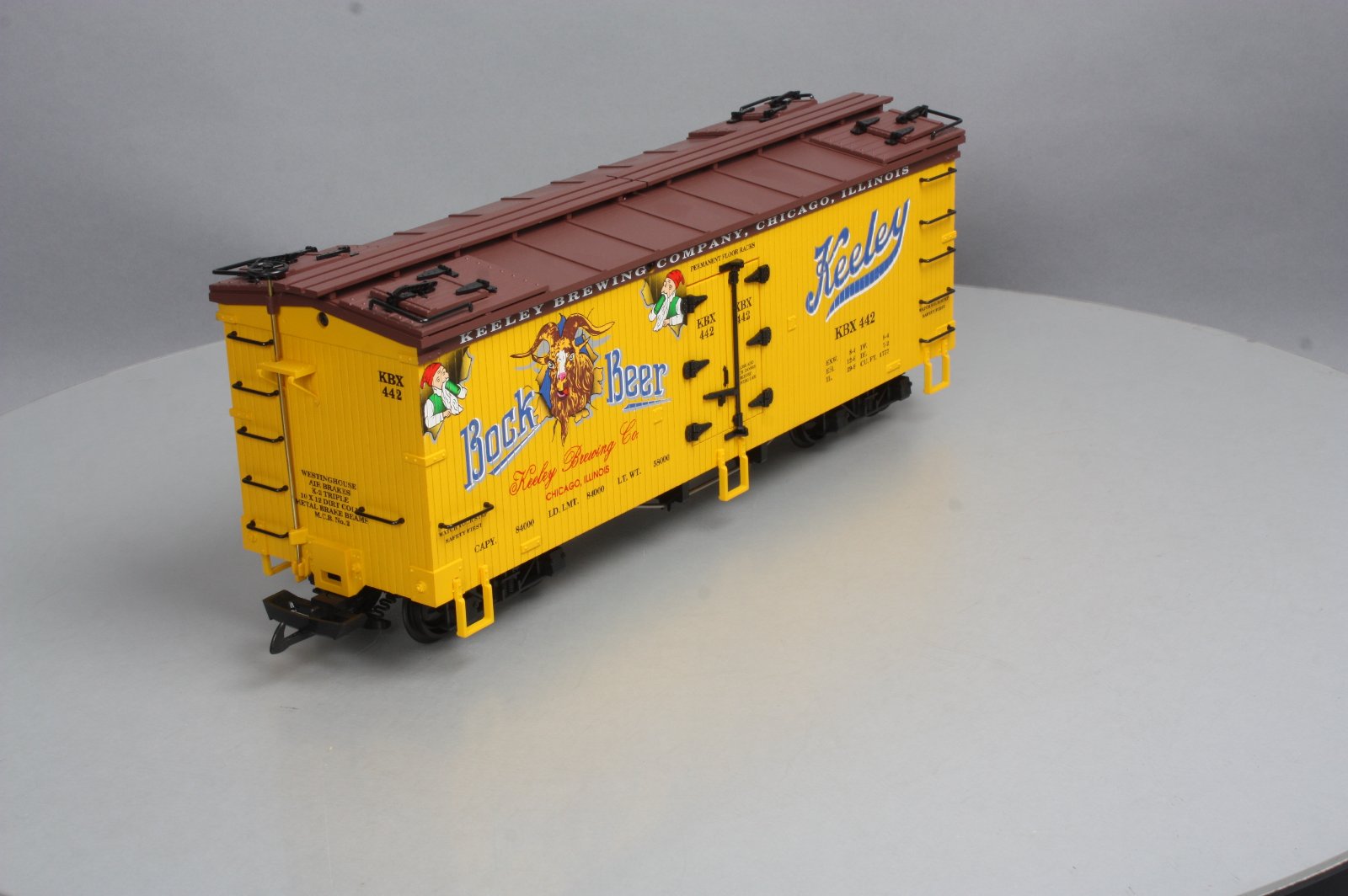 USA Trains 16408 G Scale Keeley Bock Beer Refrigerator Car