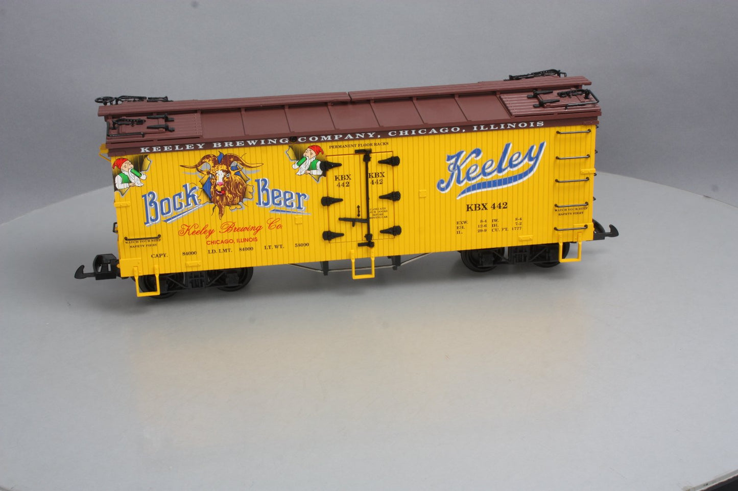 USA Trains 16408 G Scale Keeley Bock Beer Refrigerator Car