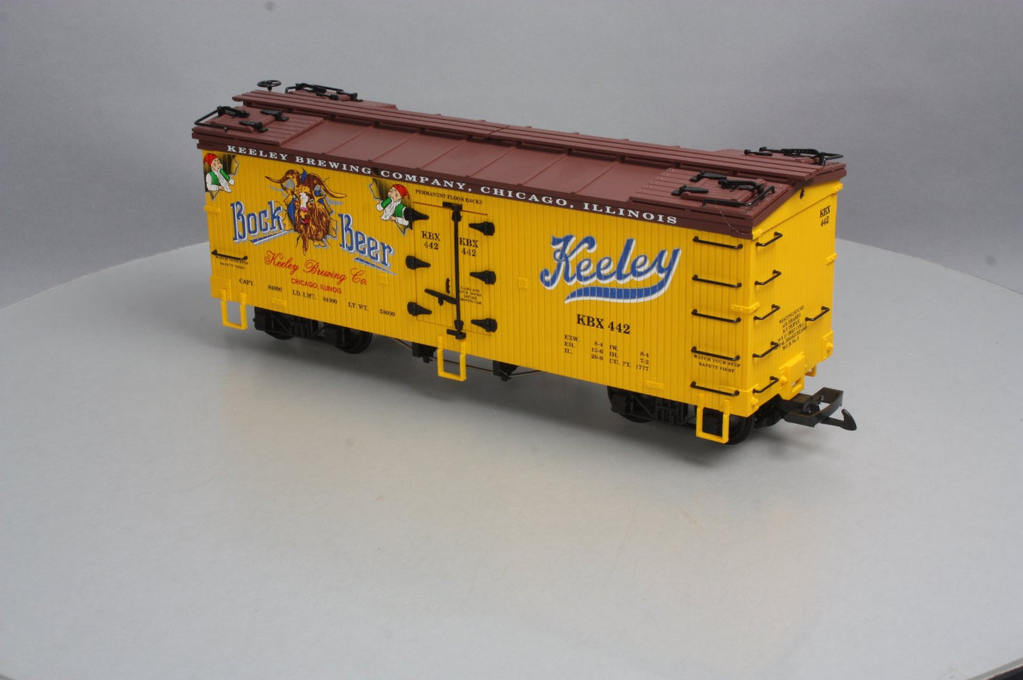 USA Trains 16408 G Scale Keeley Bock Beer Refrigerator Car