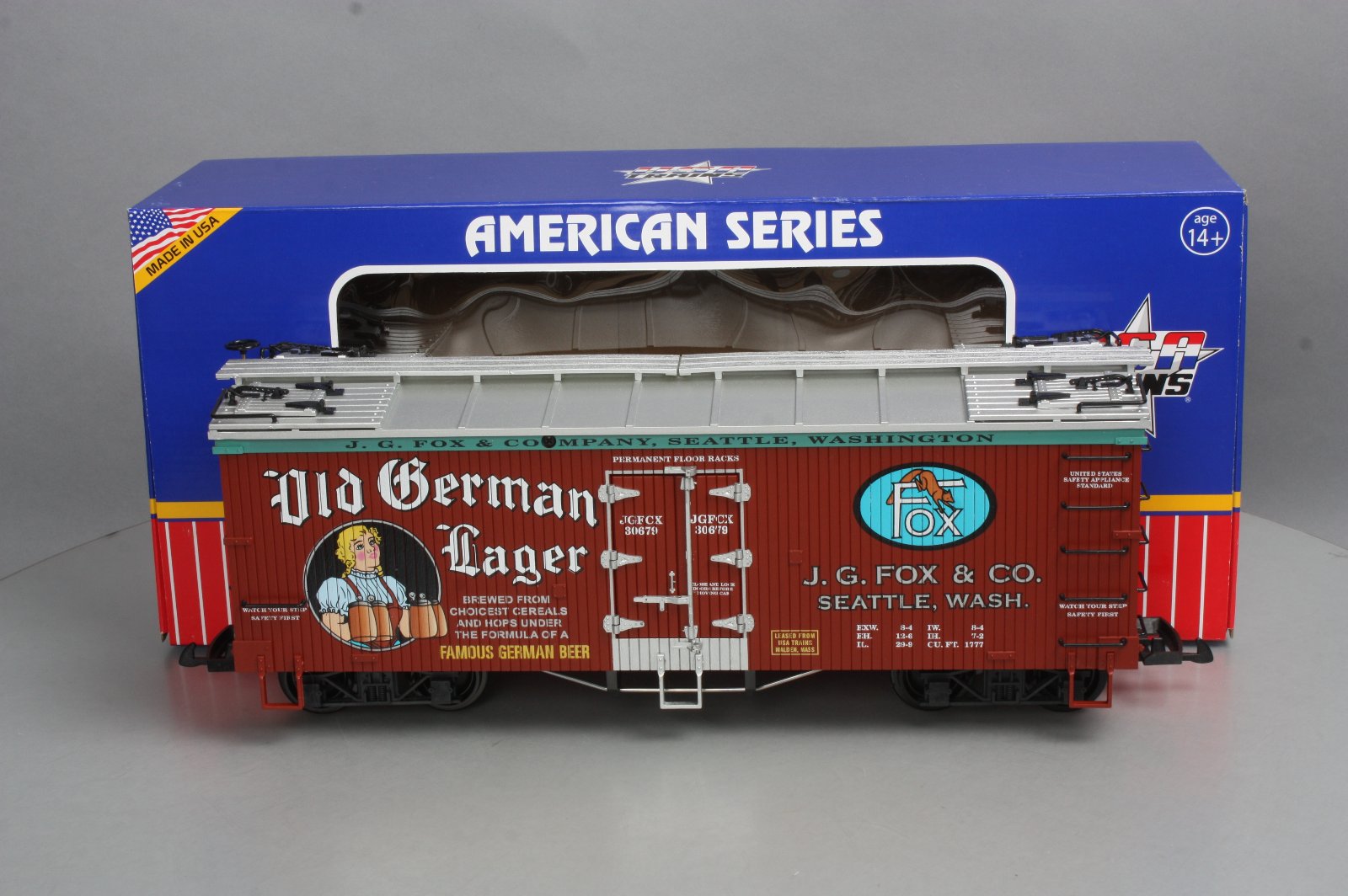 USA Trains R16430 G Scale Old German Lager Refrigerator Car