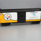 MTH 70-74068 G Scale Pittsburgh Steelers (Super Bowl 9) 40' Metal Wheels Boxcar