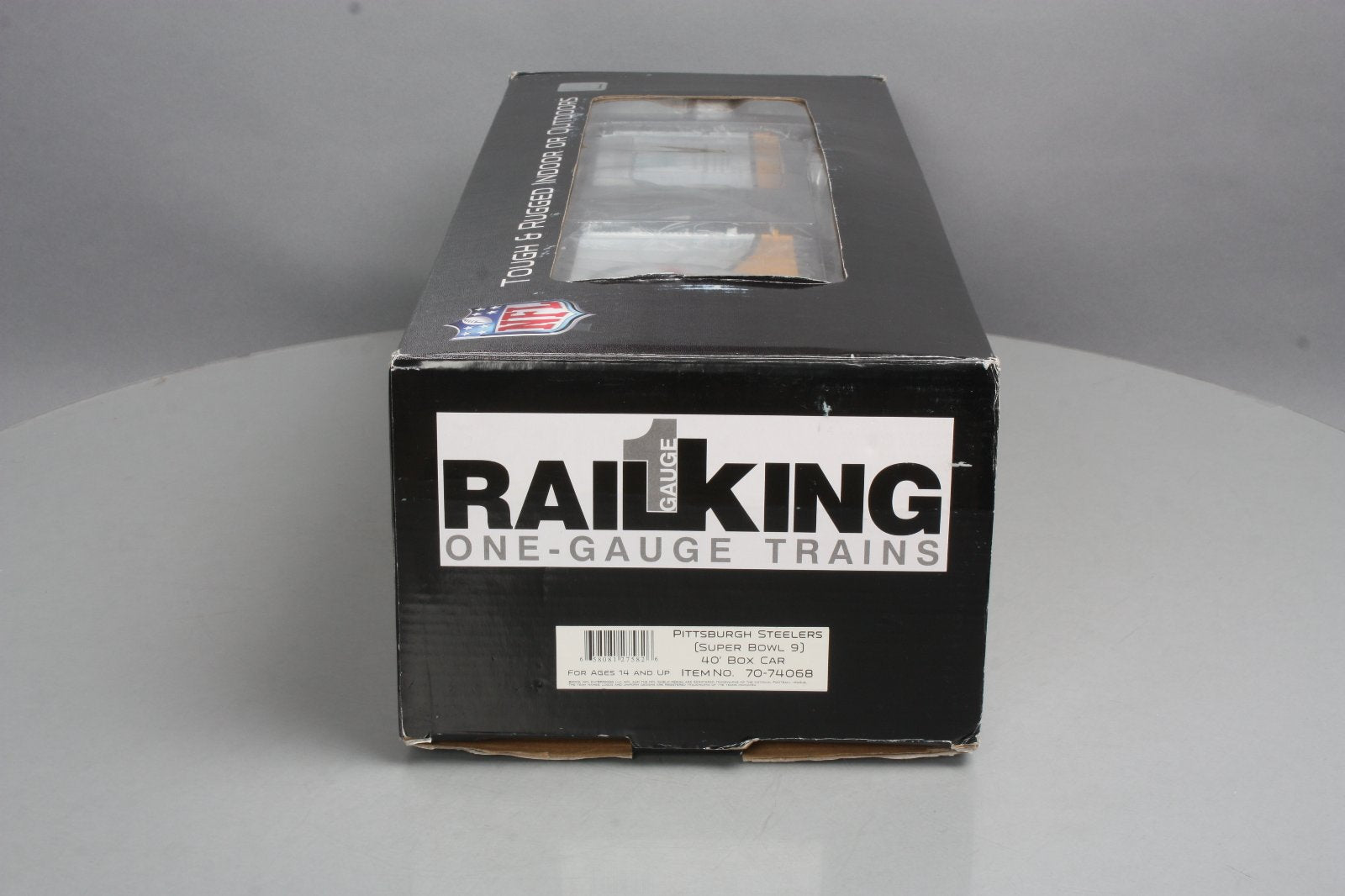 MTH 70-74068 G Scale Pittsburgh Steelers (Super Bowl 9) 40' Metal Wheels Boxcar