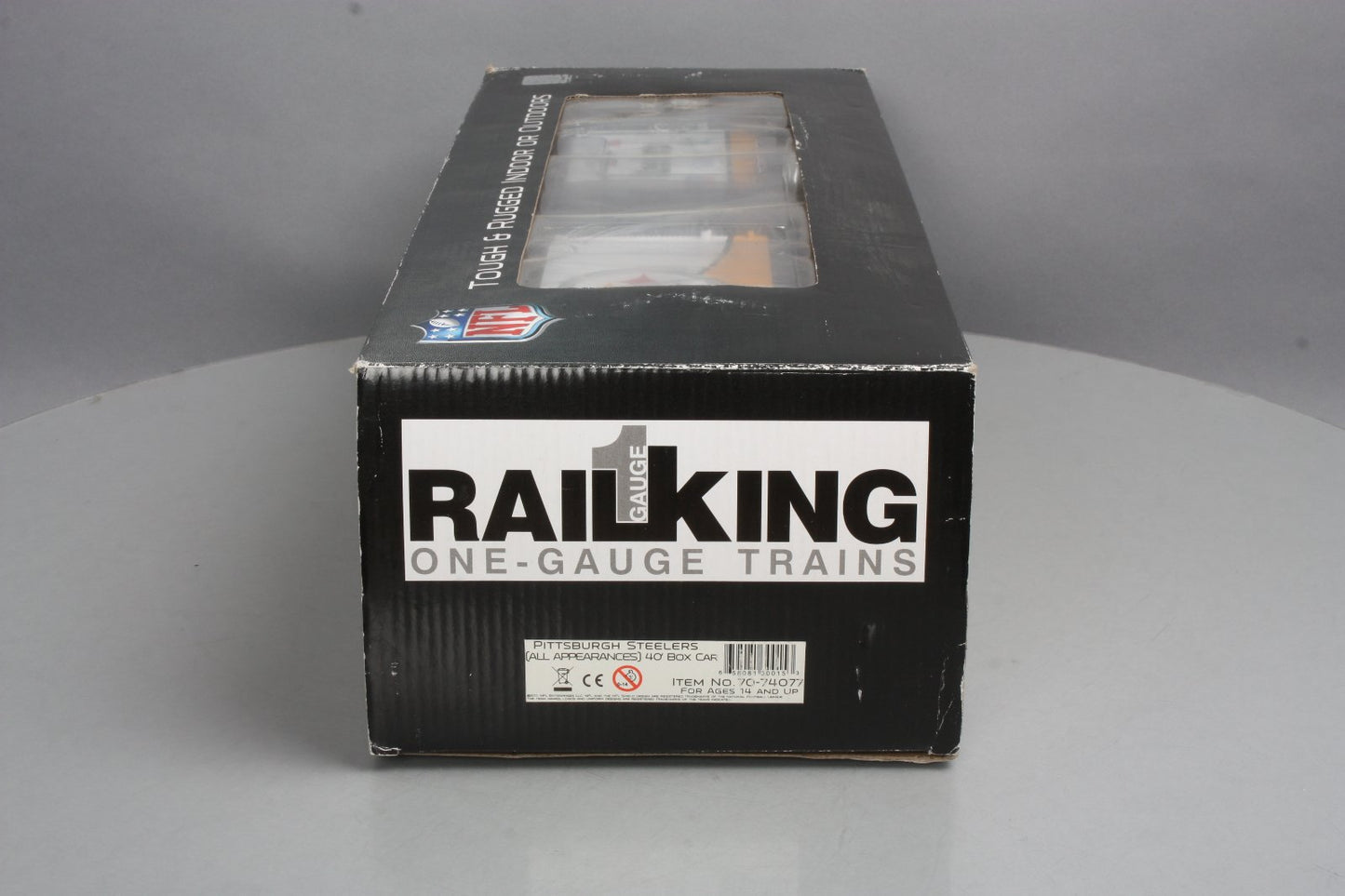 MTH 70-74077 G Scale Pittsburgh Steelers (All) 40' Metal Wheels Boxcar