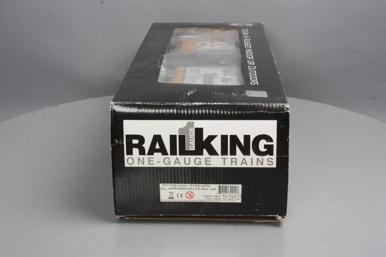 MTH 70-74077 G Scale Pittsburgh Steelers (All) 40' Metal Wheels Boxcar