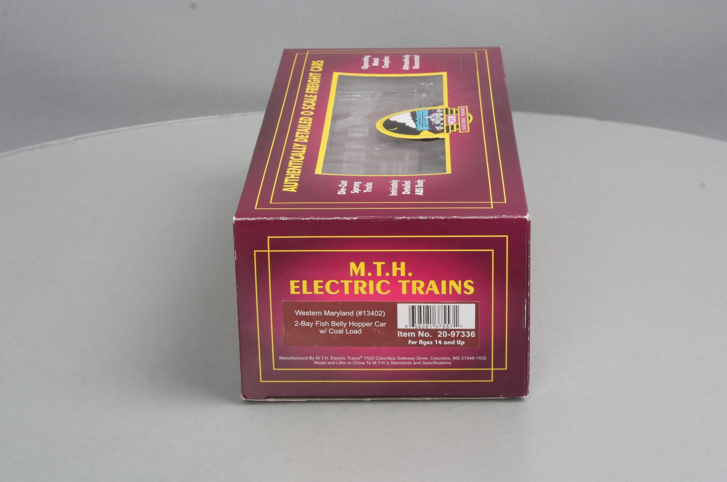 MTH 20-97336 O Western Maryland 2-Bay Fish Belly Hopper Car