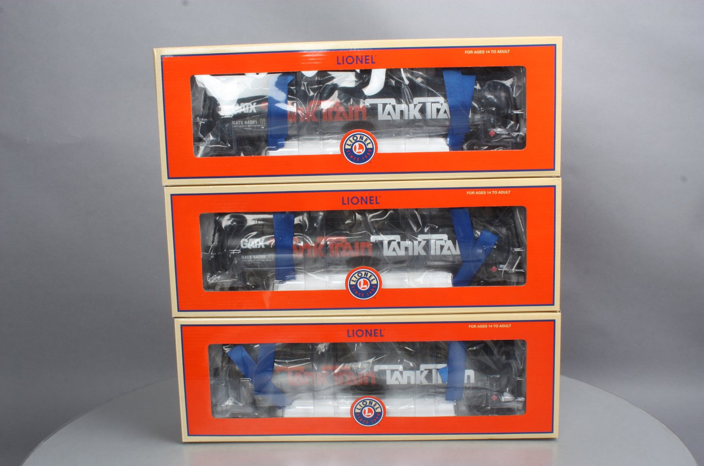 Lionel 6-29765 O GATX TankTrain "Oil Can" Cars (Set of 3)
