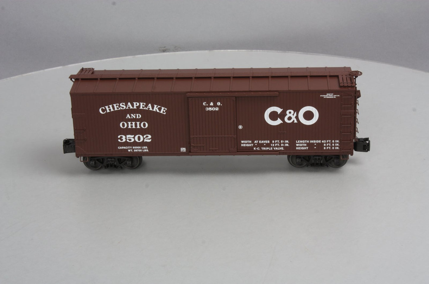 Lionel 6-27264 O Gauge Chesapeake & Ohio Double-Sheathed Boxcar #3502