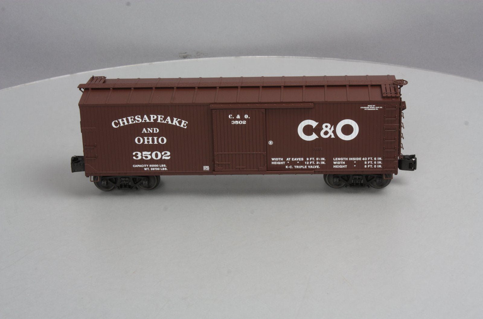 Lionel 6-27264 O Gauge Chesapeake & Ohio Double-Sheathed Boxcar #3502