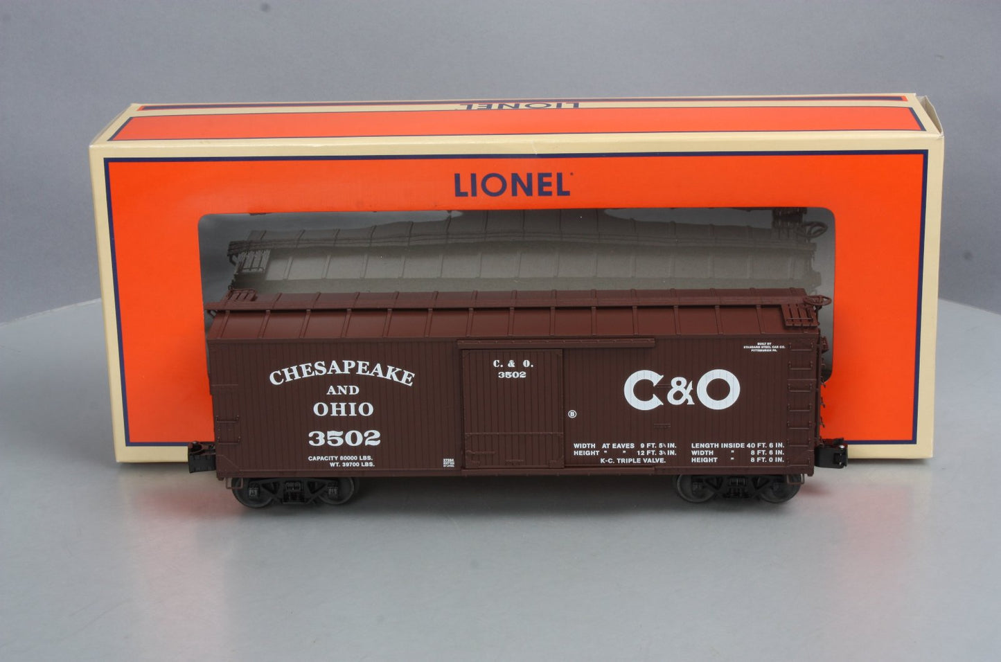 Lionel 6-27264 O Gauge Chesapeake & Ohio Double-Sheathed Boxcar #3502