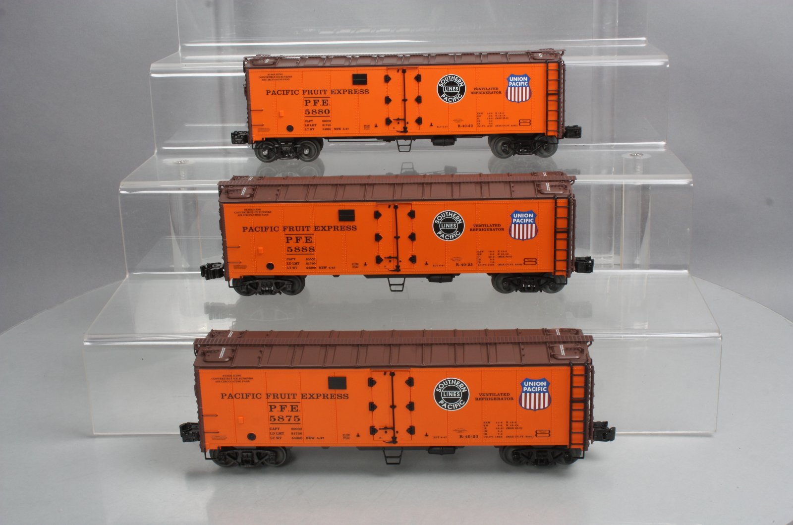 Lionel 6-81142 O VISIONLINE UPFE Steel Ice Reefer w/FreightSounds (Pack of 3)