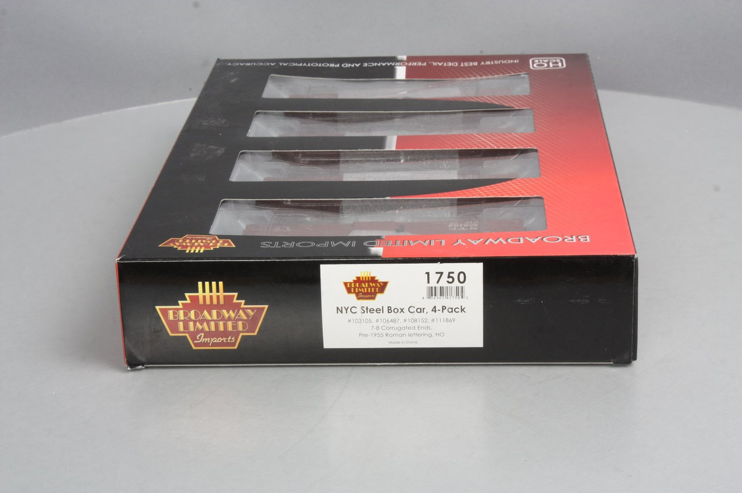 Broadway Limited 1750 HO New York Central NYC 486 40' Steel Boxcar 4 Car Set