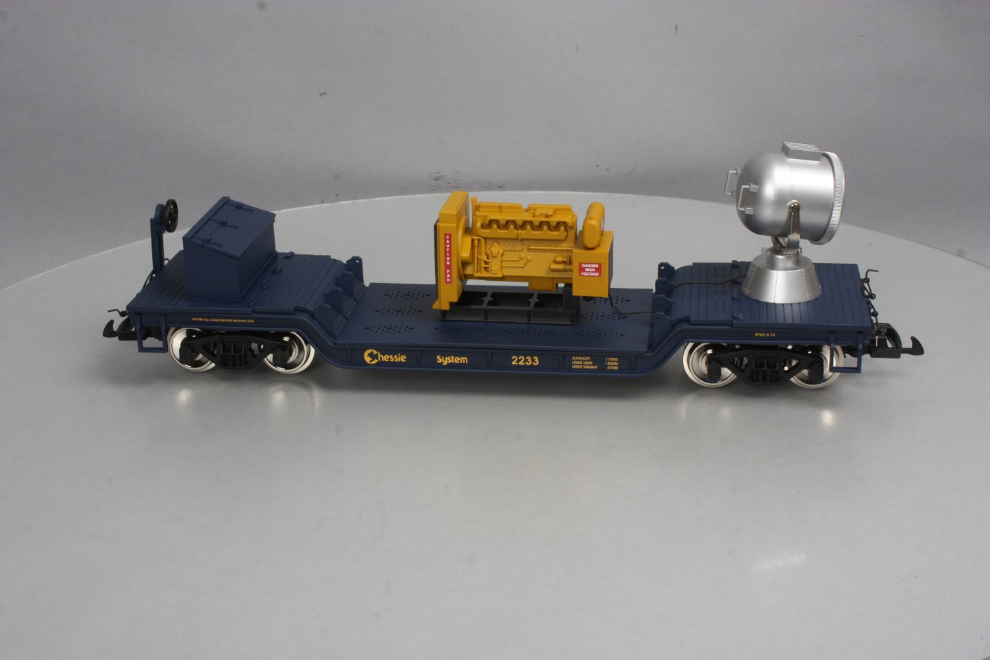USA Trains 17328 G Chessie Searchlight Car - Metal Wheels