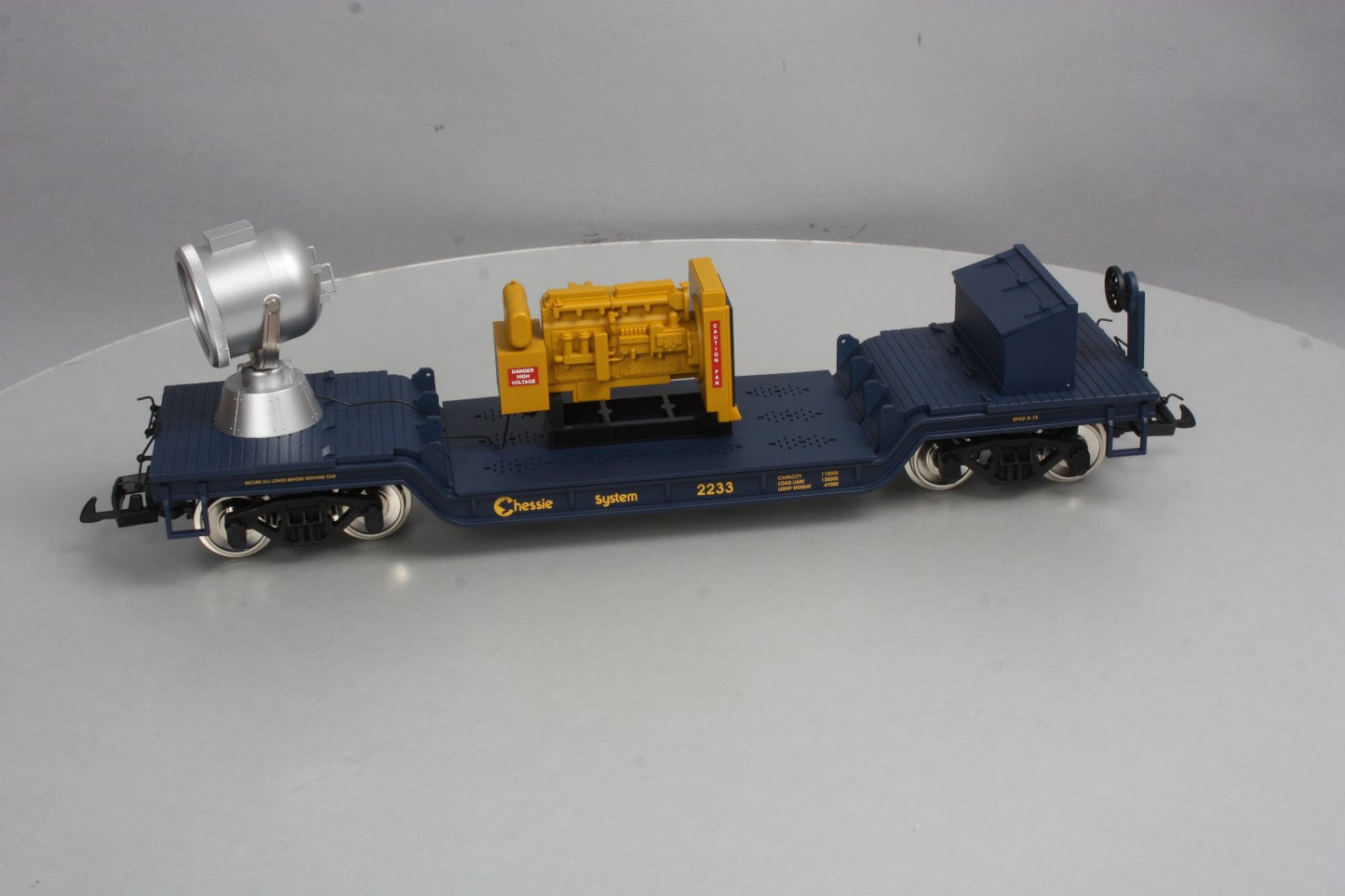 USA Trains 17328 G Chessie Searchlight Car - Metal Wheels