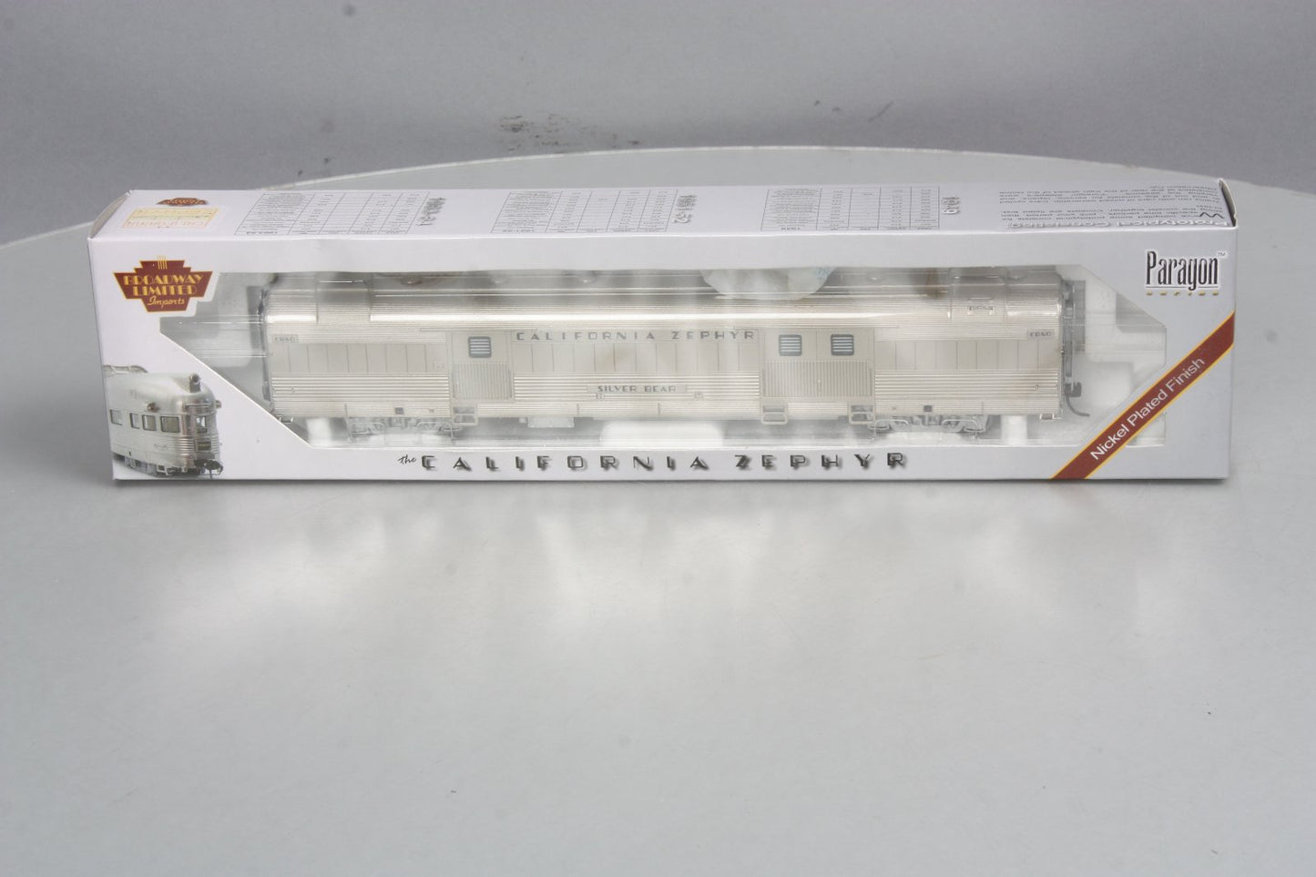 Broadway Limited 501 HO CB&Q Paragon Series "Silver Bear" CZ Baggage Car #903