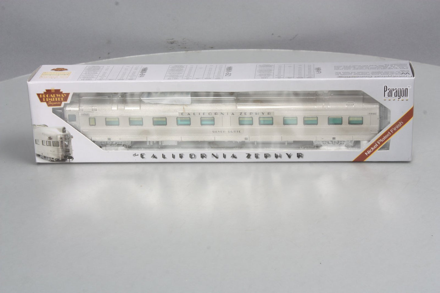 Broadway Limited 509 HO CB&Q Paragon Series "Silver Butte" CZ Roomette Car #425