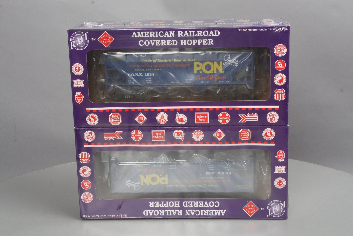 RMT 96393 O 2-Bay Cvd. Hopper Pride of Newark Beer/2pk