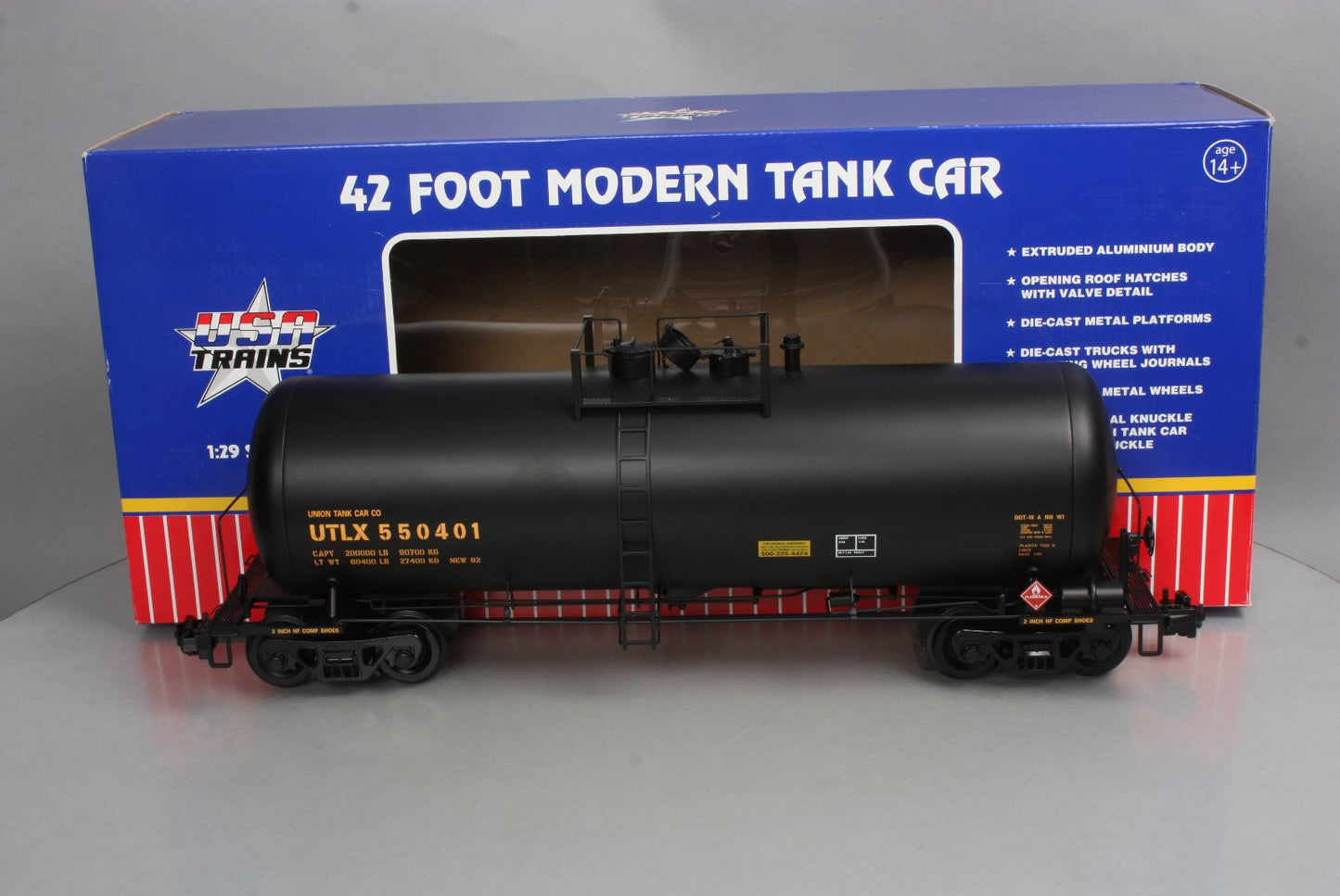 USA Trains 15252 G UTLX 42' Modern Tank Car #550401 - Metal Wheels