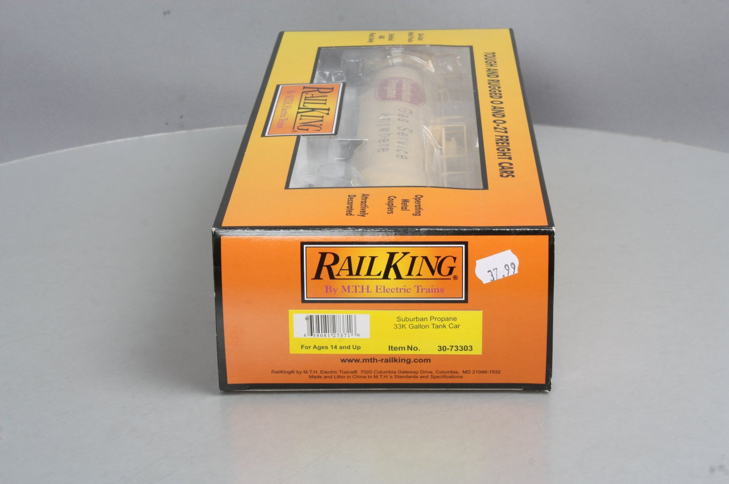 MTH 30-73429 O Suburban Propane 33,000g Tank Car