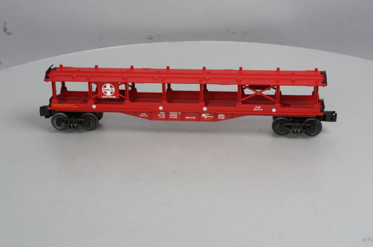 Lionel 6-26097 Red Santa Fe Auto Carrier #89474