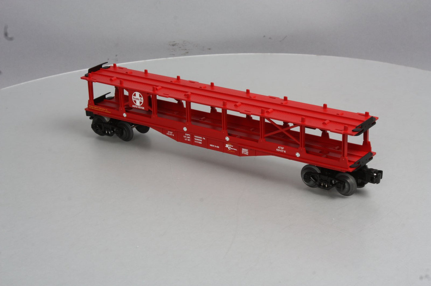Lionel 6-26097 Red Santa Fe Auto Carrier #89474