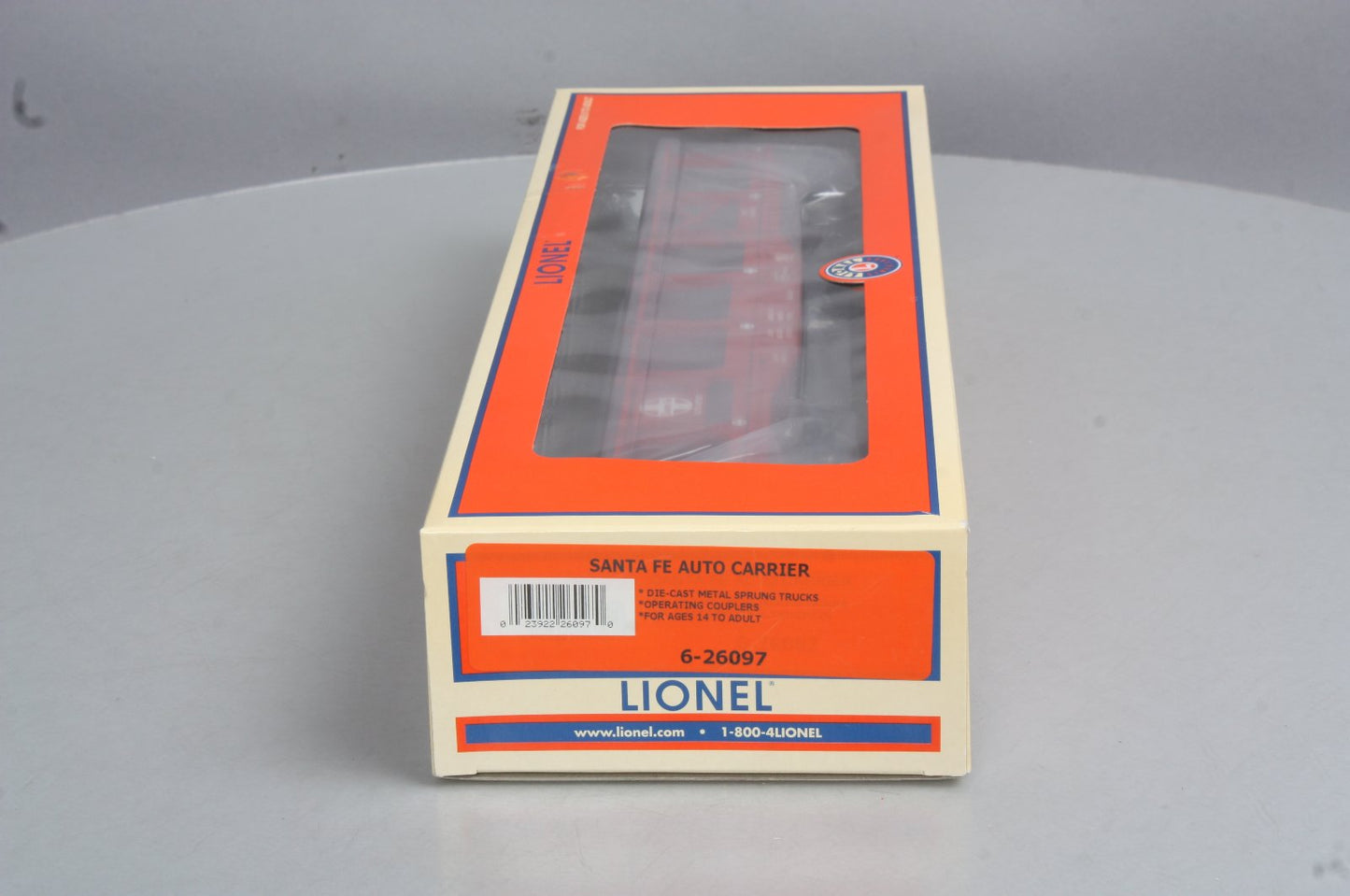 Lionel 6-26097 Red Santa Fe Auto Carrier #89474