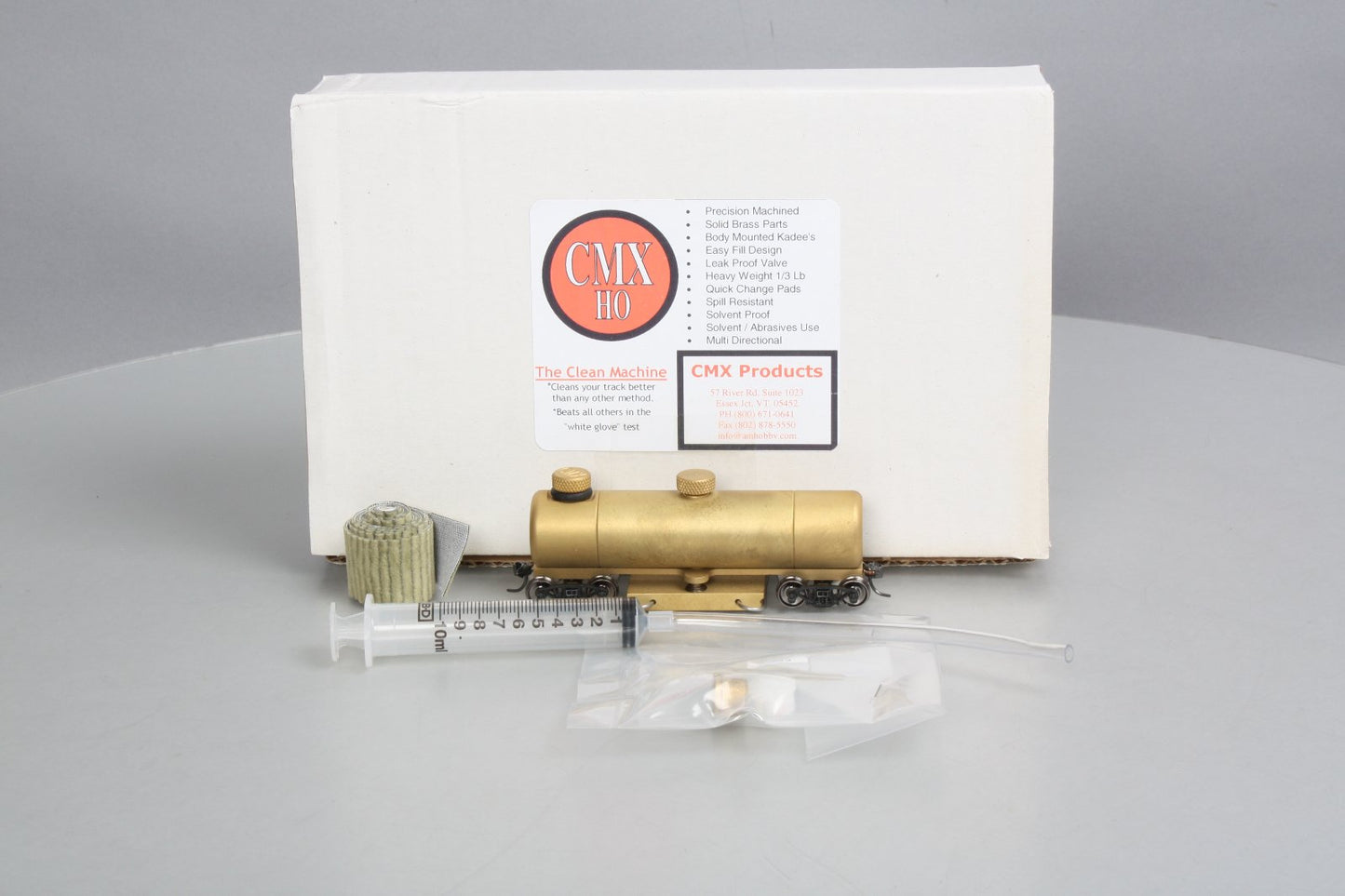CMX Products HO Scale BRASS "Clean Machine" Track Cleaner Car