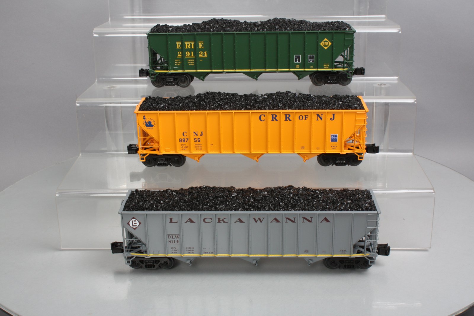 Lionel 6-17779 O NS Heritage (DL&W, CNJ, & Erie) 3-Bay Hoppers 3-Pack