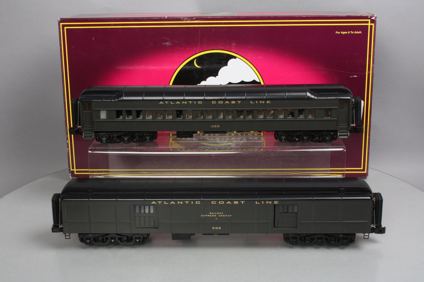 MTH 20-4490 O ACL 70' Madison Baggage/Coach Passenger Car Set (Set of 2)