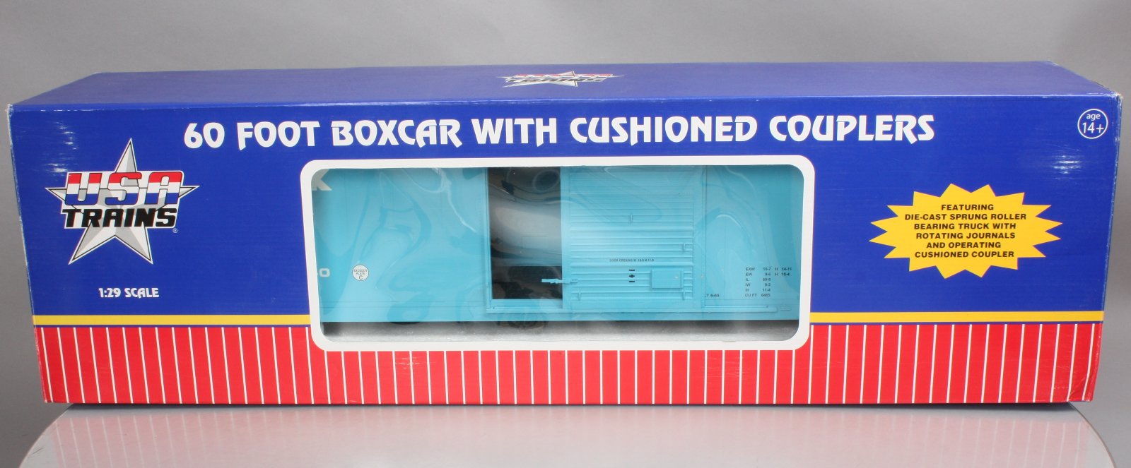 USA Trains R19421A Rock Island 60Ft Boxcar - Metal Wheels