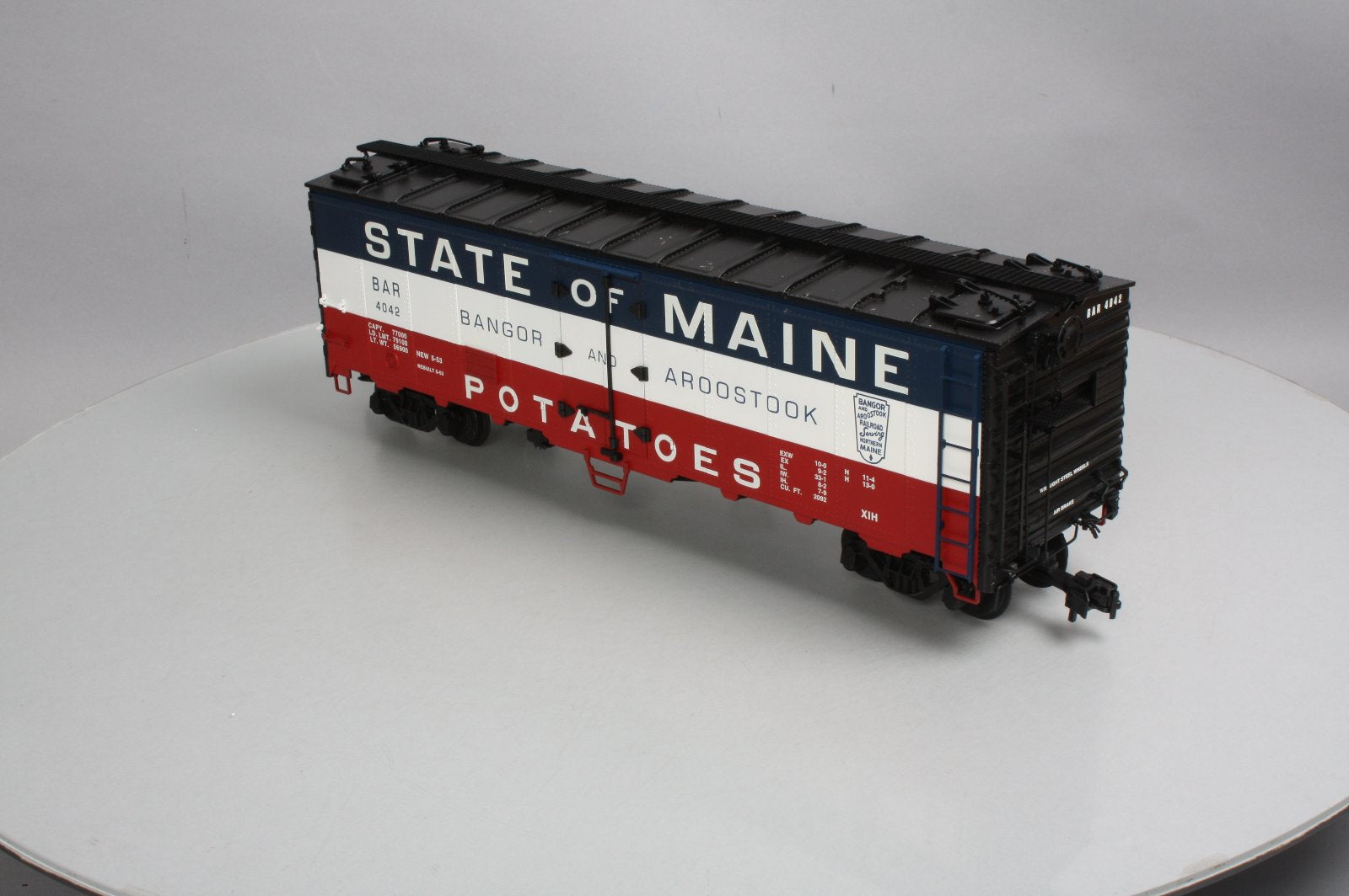USA Trains R16522 G BAR State of Maine 40' Refrigerator Car - Metal Wheels #4042