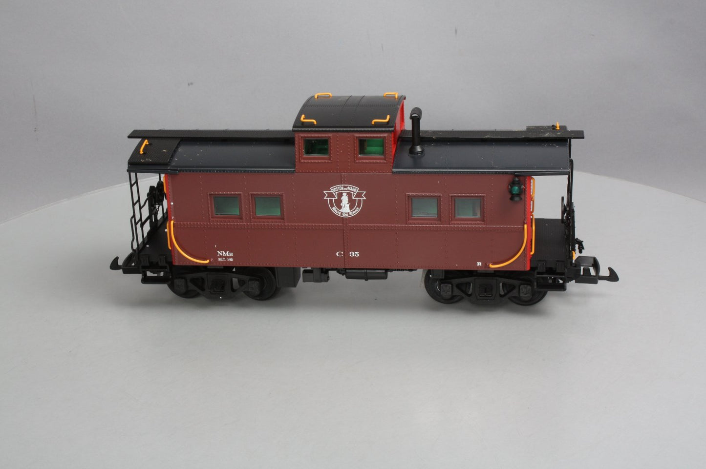 USA Trains 12154 G Scale Boston & Maine Center Cupola Caboose - Metal Wheels