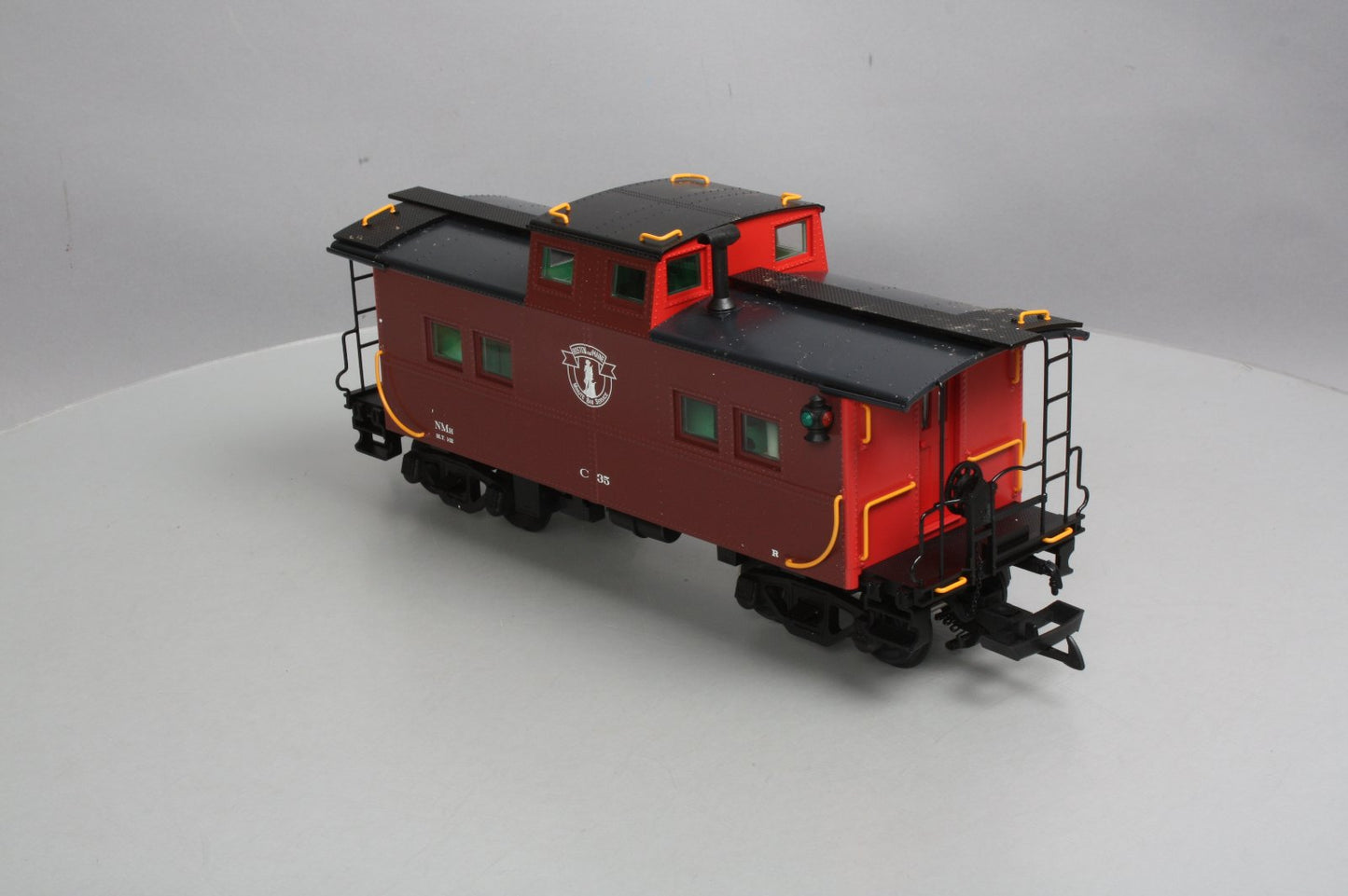 USA Trains 12154 G Scale Boston & Maine Center Cupola Caboose - Metal Wheels
