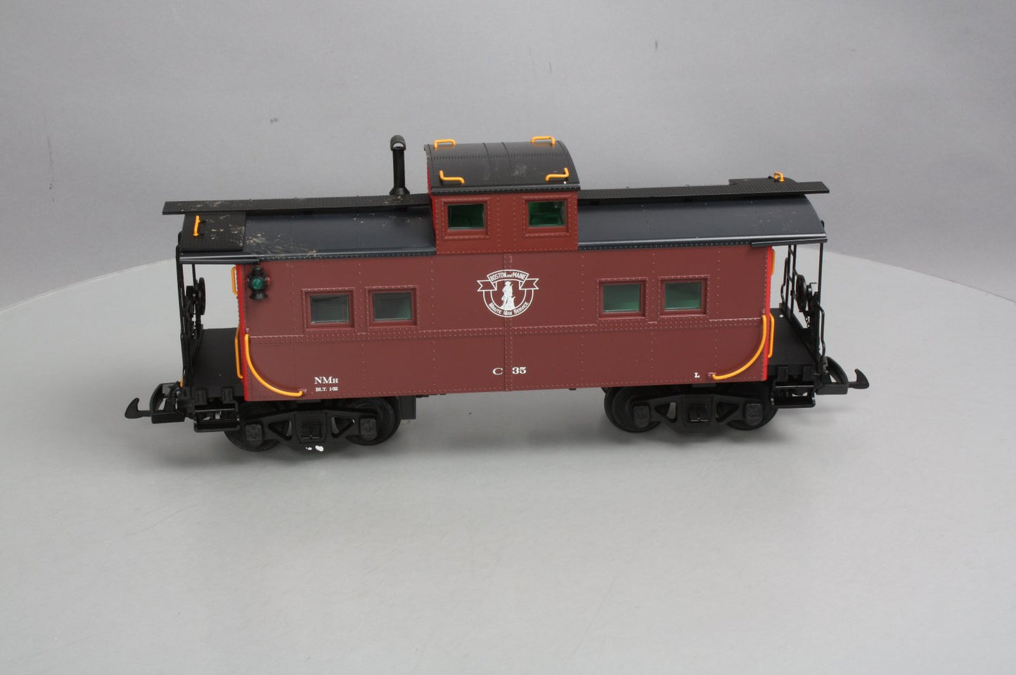 USA Trains 12154 G Scale Boston & Maine Center Cupola Caboose - Metal Wheels