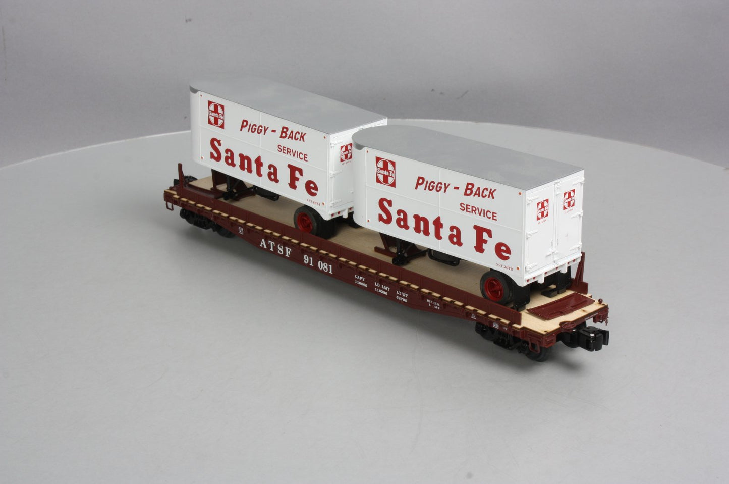 Lionel 6-27068 Santa Fe Flatcar with Piggyback Trailers