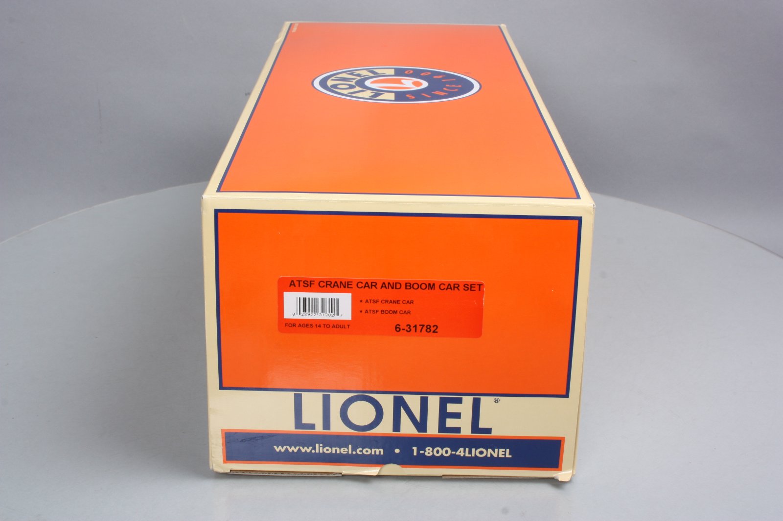 Lionel 6-31782 O Gauge Santa Fe Command Control Crane & Boom Car Set