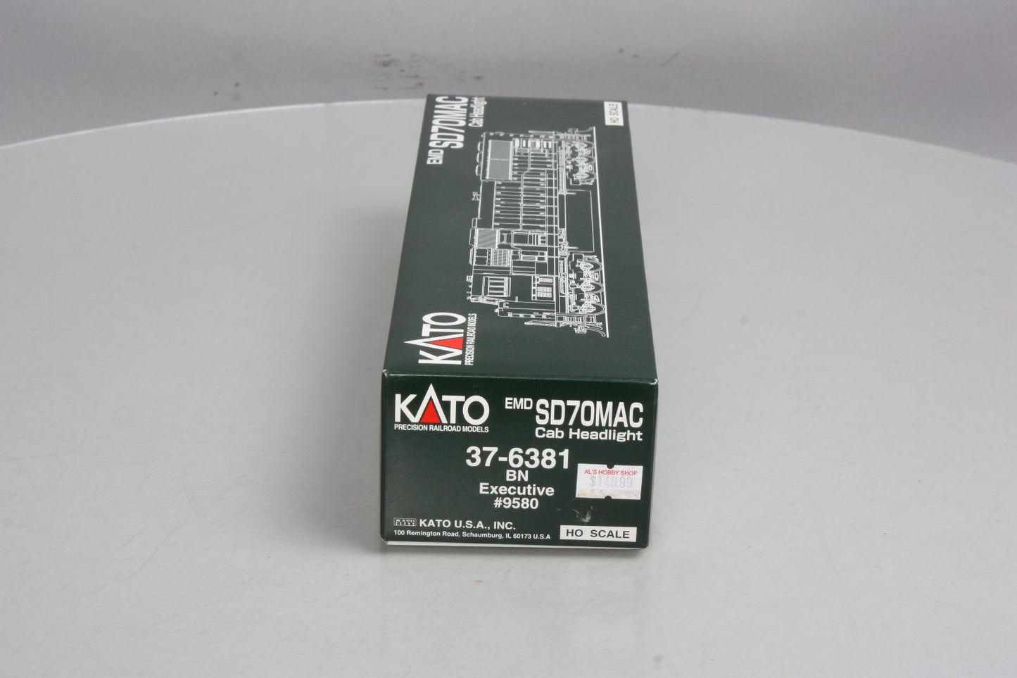Kato 37-6381 Burlington Northern SD70MAC Diesel Locomotive #9580