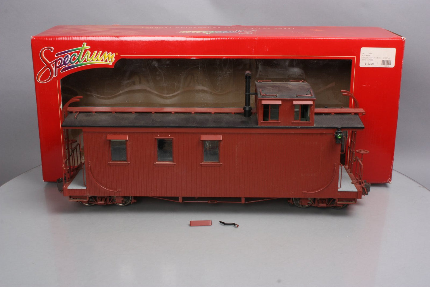 Bachmann 88799 Long Caboose -- Undecorated Oxide Red - Metal Wheels
